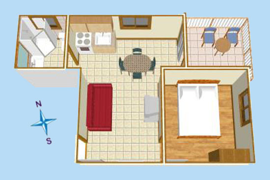 apartmani bekavac makarska tlocrt apartmana